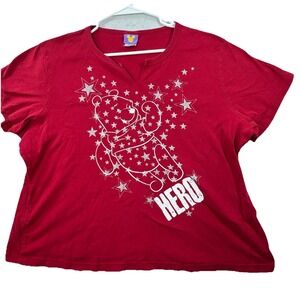 Vintage Y2K Disney Winnie The Pooh Tee Shirt Womens Plus 26/28 Hero Stars 3X